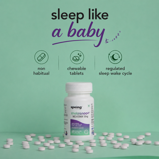 MelasnooZZ 10 mg Chewable Melatonin Tablets - for Restful Deep Sleeps