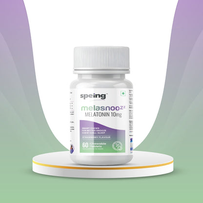 MelasnooZZ 10 mg Chewable Melatonin Tablets - for Restful Deep Sleeps
