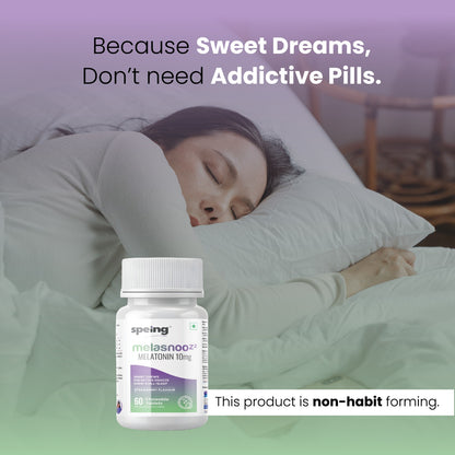 MelasnooZZ 10 mg Chewable Melatonin Tablets - for Restful Deep Sleeps